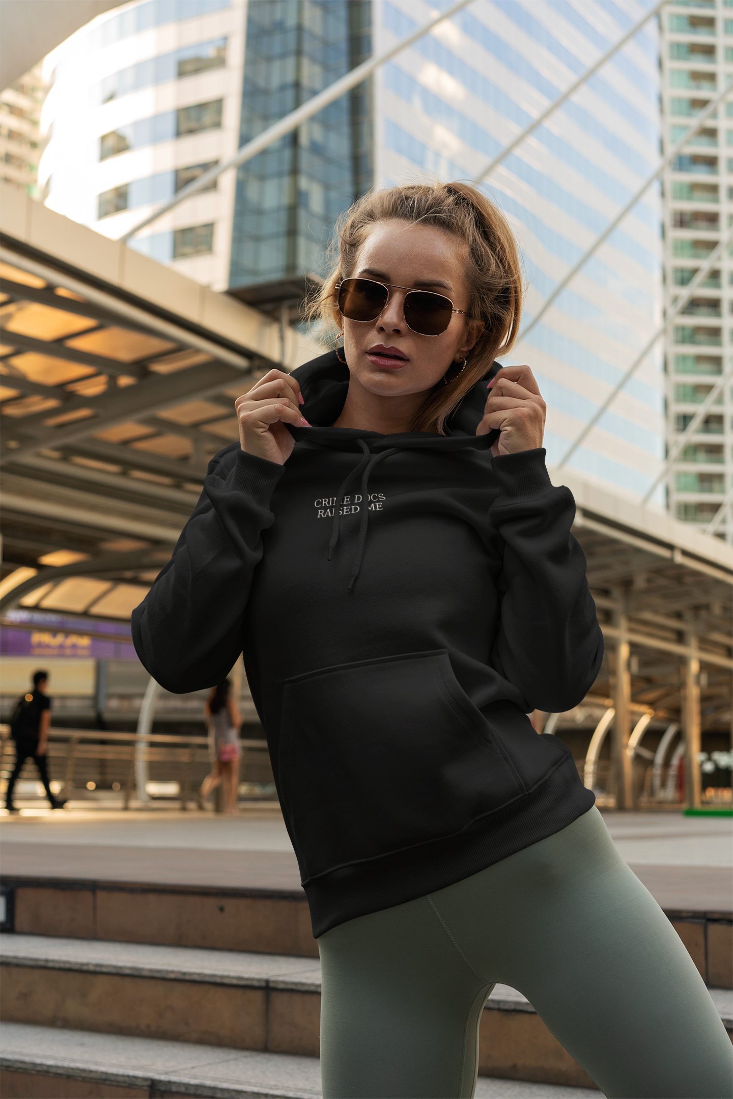 TRUE CRIME DOCUMENTARY- EMBROIDERED FLEECE HOODIE
