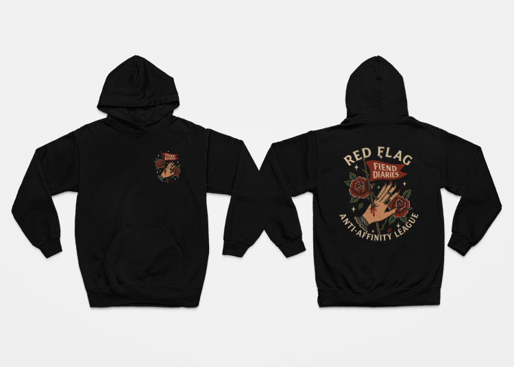 RED FLAG- FLEECE HOODIE