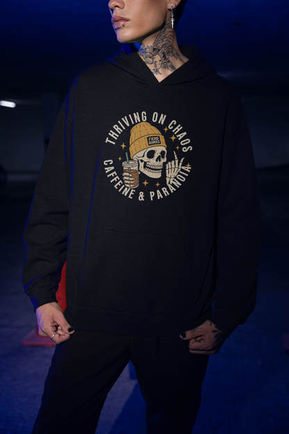 CAFFEINE CHAOS PARANOIA- FLEECE HOODIE