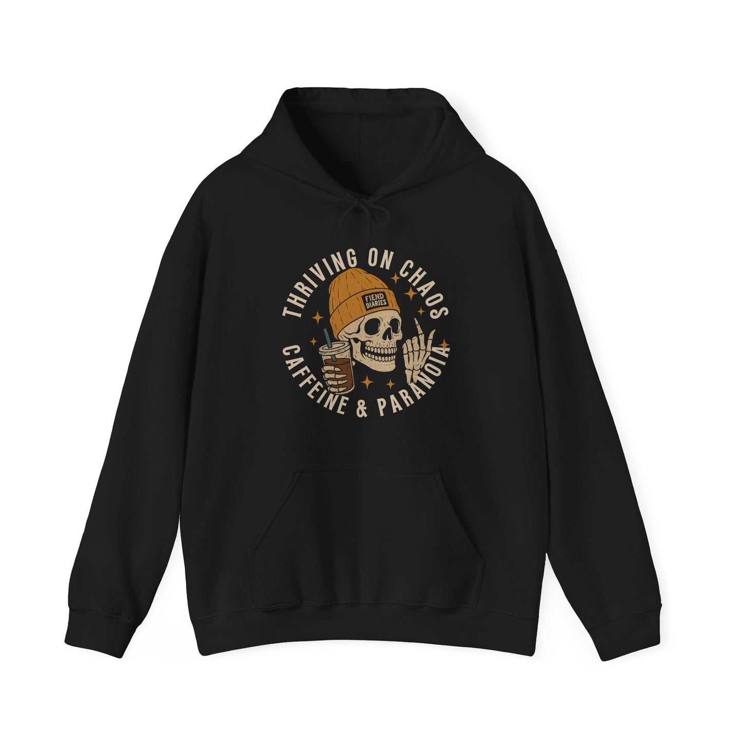 CAFFEINE CHAOS PARANOIA- FLEECE HOODIE