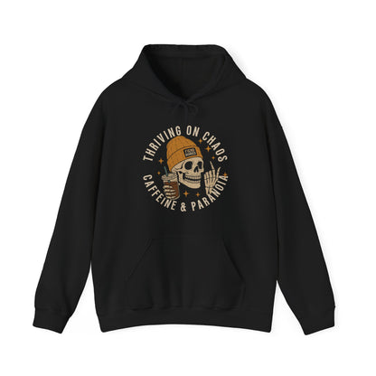 CAFFEINE CHAOS PARANOIA- FLEECE HOODIE