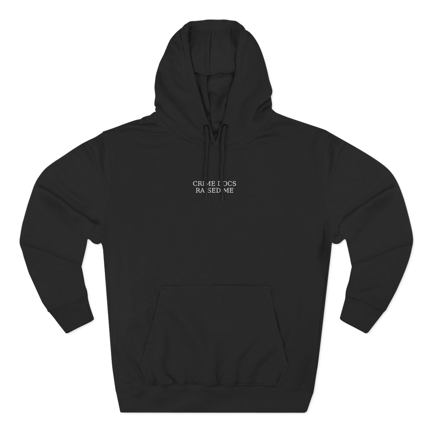 TRUE CRIME DOCUMENTARY- EMBROIDERED FLEECE HOODIE